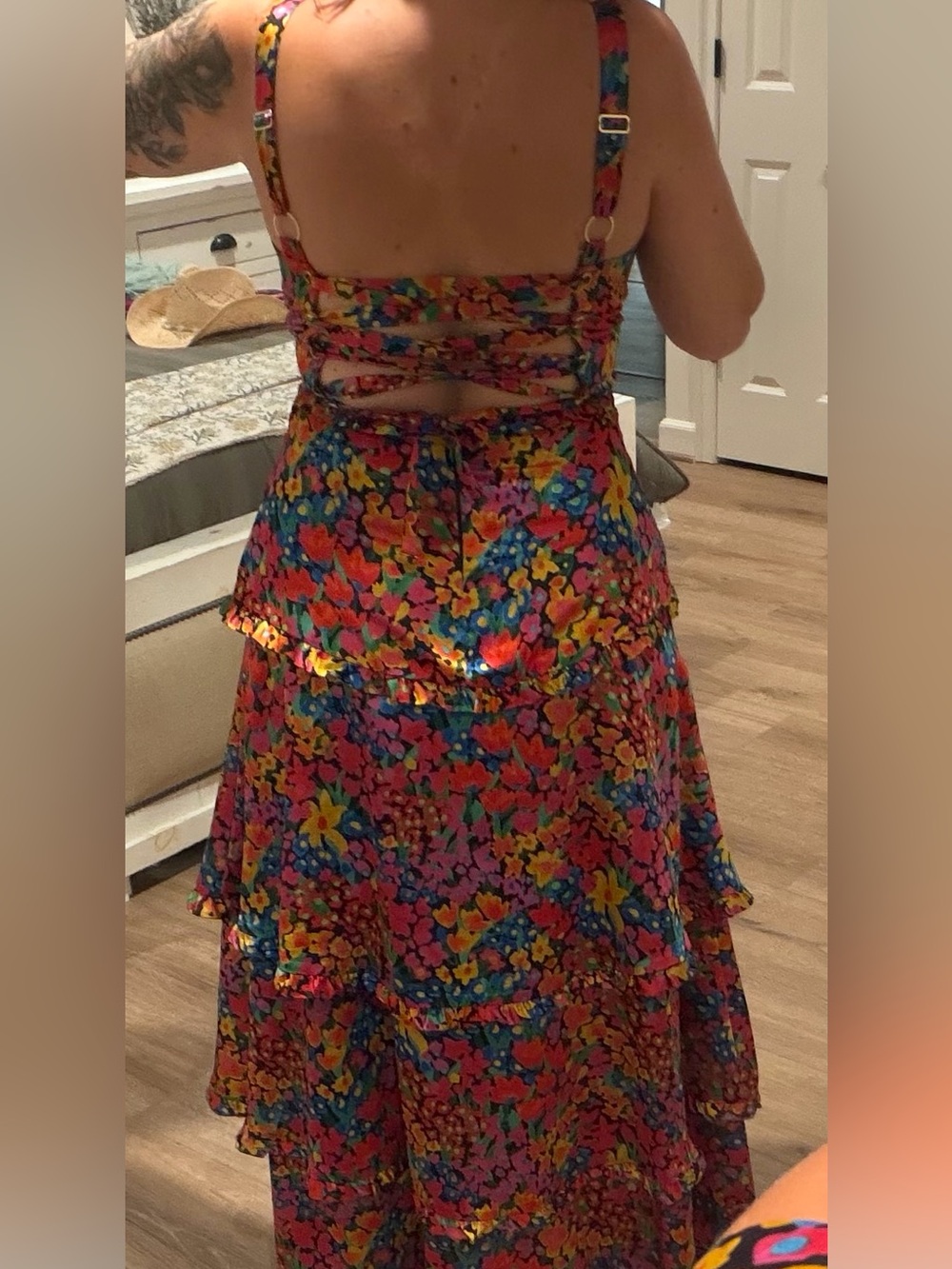 Show Me Your MuMu Lady Corset Dress in color garden glow luxe - Picture 12 of 14